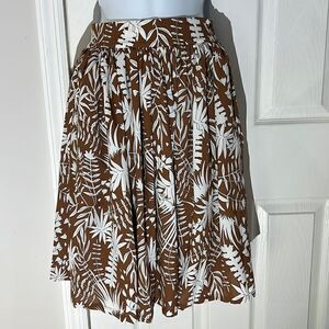 NWT Yakira Bella brown and white floral skirt size XXS